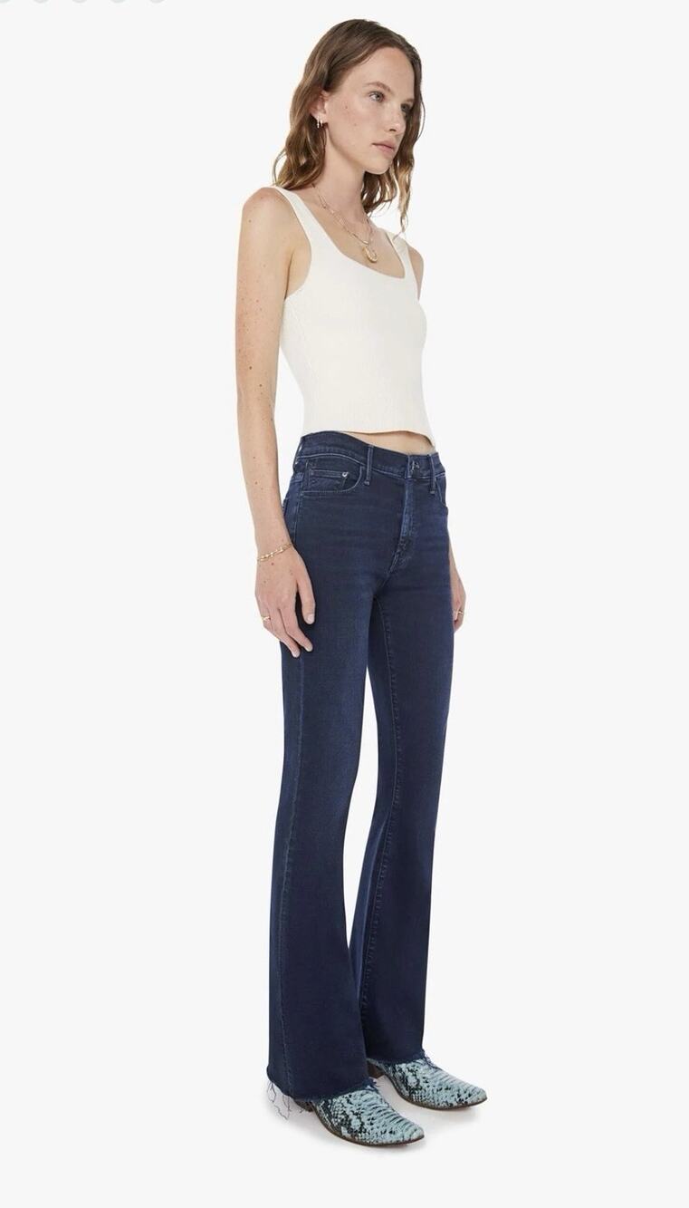 New Mother The Weekender Fray Jeans Chip On My Shoulder 29